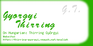 gyorgyi thirring business card